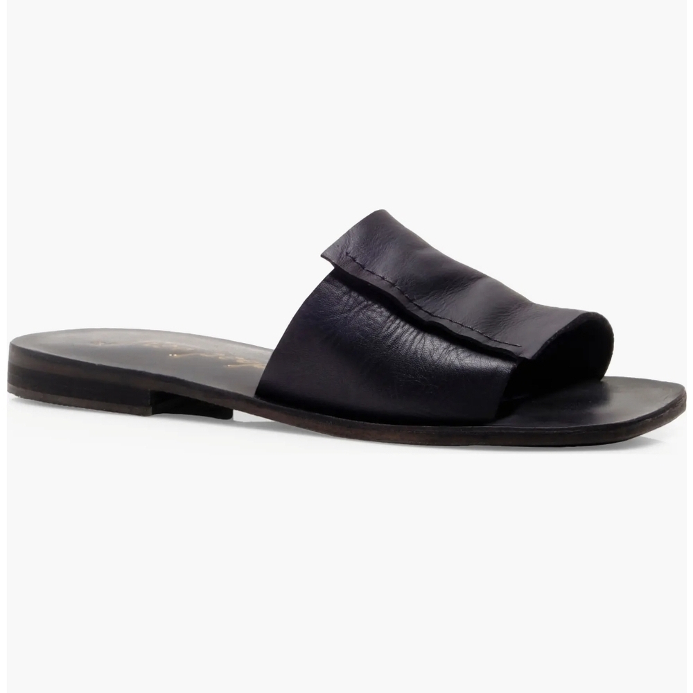 Free People Verona Black Leather Sandals